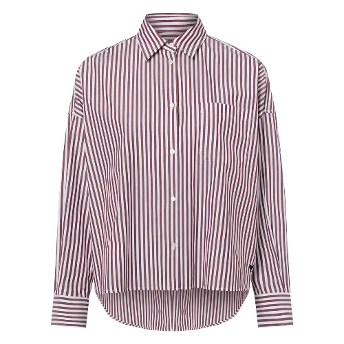 Weekend Max Mara bluzka koszulowa Kobiety Bawełna brązowy, 40