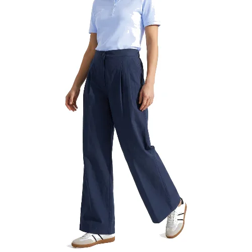 Weekend Max Mara spodnie plisowane - WKDBenda Kobiety Bawełna (100%) niebieski, 36
