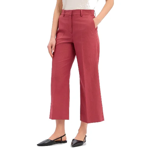 Weekend Max Mara Spodnie z lnem Kobiety Bawełna czerwony