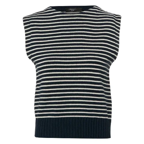 Weekend Max Mara Sweter Kobiety Bawełna czarny|biały