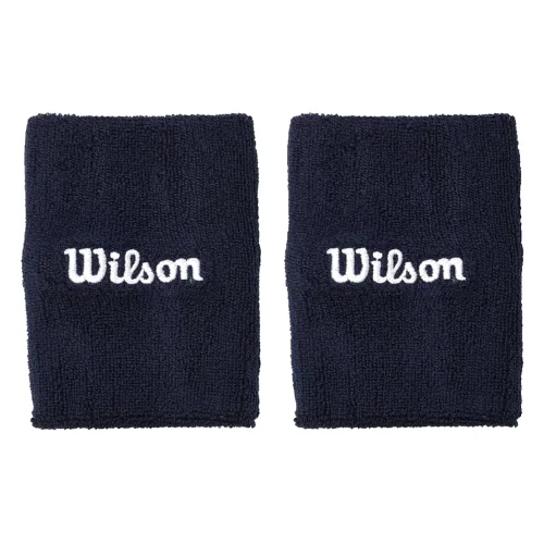 Wide Wristbands Wilson Wide Terry Navy Blue