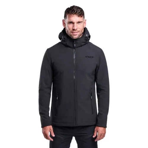 Wodoodporna kurtka termiczna EKOI Perf SOFTSHELL Czarna