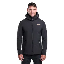 Wodoodporna kurtka termiczna EKOI Perf SOFTSHELL Czarna ze złotym logo