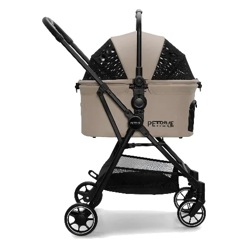 Wózek spacerowy dla psa lub kota 3w1 S.RIDER beżowy do 20 kg