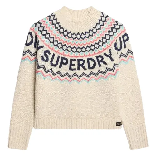 Wzorzysty sweter jacquard damski Superdry