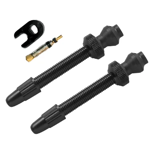 Zawór tubeless Barbieri SV 45mm aluminium czarny 2 sztuki