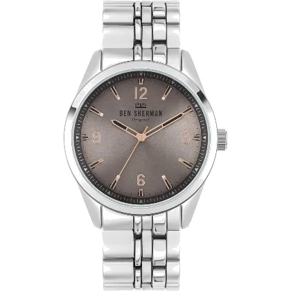 Zegarek BEN SHERMAN WB057ESM. Kwarcowy, Kolor szary. Mężczyzna.