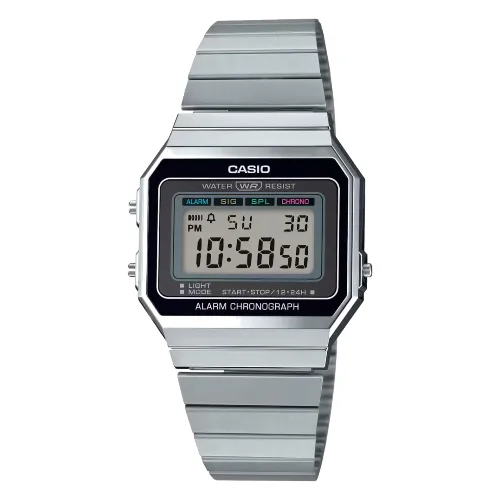 Zegarek CASIO A700W-1A. Kwarcowy, Kolor szary. Mężczyzna.