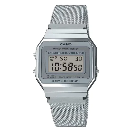 Zegarek CASIO A700WM-7A. Kwarcowy, Kolor szary. Unisex.