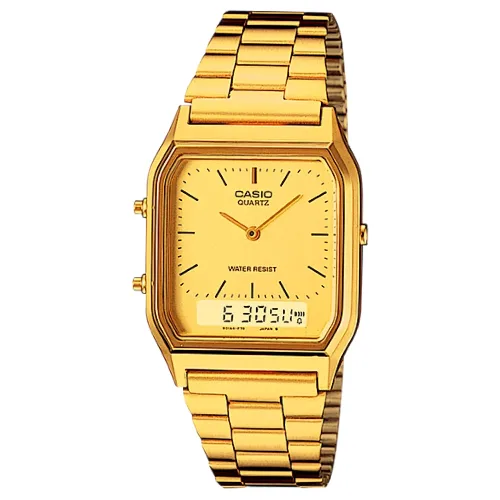 Zegarek CASIO AQ-230GA-9B. Kwarcowy, Kolor złoty. Unisex.