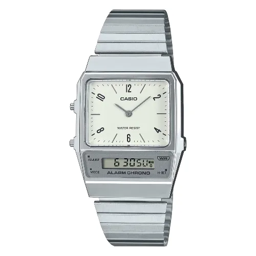Zegarek CASIO AQ-800E-7A2EF. Kwarcowy, Kolor beżowy. Unisex.