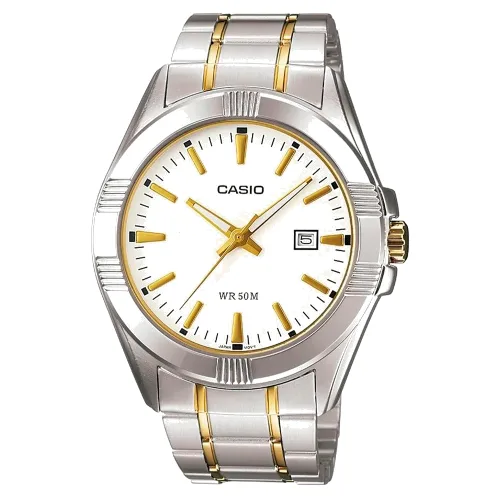 Zegarek CASIO MTP-1308SG-7A. Kwarcowy, Kolor biały. Mężczyzna.