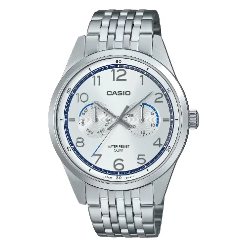 Zegarek CASIO MTPE340D7AVDF. Kwarcowy, Kolor szary. Mężczyzna.