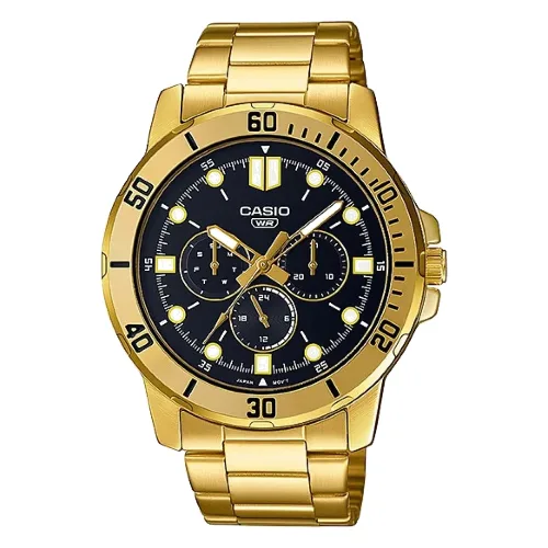 Zegarek CASIO MTPVD300G1EUD. Kwarcowy, Kolor czarny. Mężczyzna.