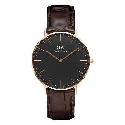Zegarek DANIEL WELLINGTON DW00100140. Kwarcowy, Kolor czarny. Kobieta.