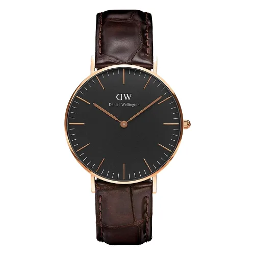 Zegarek DANIEL WELLINGTON DW00100140. Kwarcowy, Kolor czarny. Kobieta.