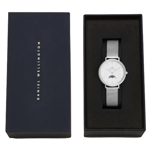Zegarek DANIEL WELLINGTON DW00100772. Kwarcowy, Kolor srebrny. PETITE MOON