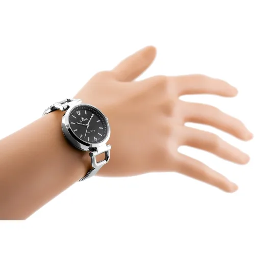 ZEGAREK G. ROSSI - LESTI - 3652B (zg772b) - silver/black + BOX