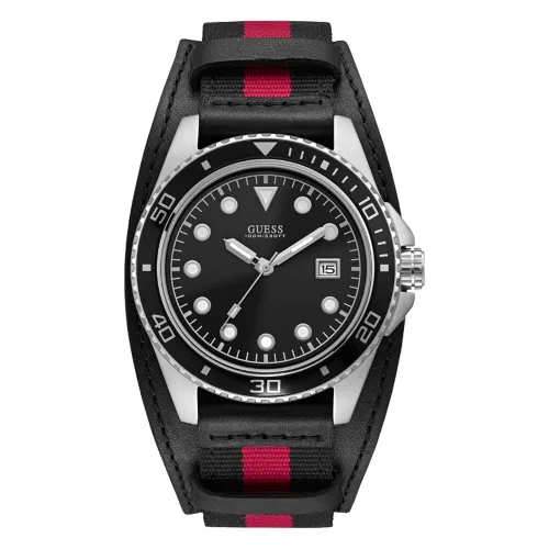 Zegarek GUESS W1051G1. Kwarcowy, Kolor czarny. Mężczyzna.
