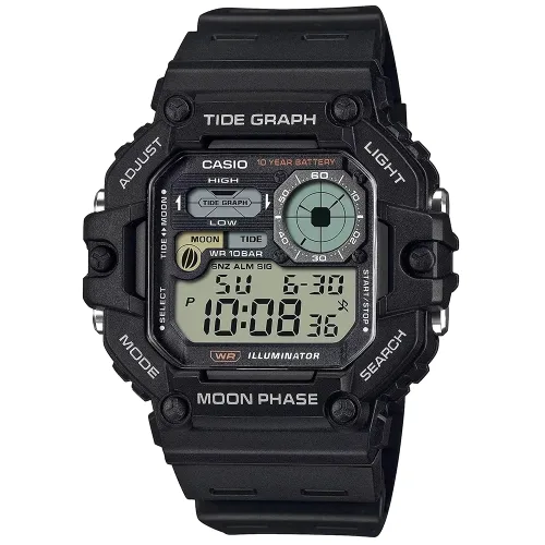 ZEGAREK MĘSKI CASIO Digital Moonphase WS-1700H-1AV + BOX