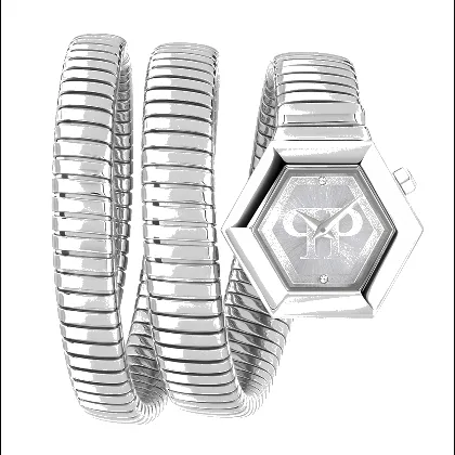 Zegarek PHILIPP PLEIN PWZAA0123. Kwarcowy, Kolor szary. Kobieta.