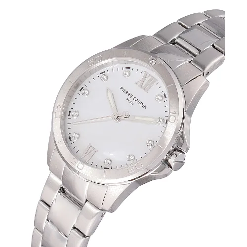 Zegarek PIERRE CARDIN CF.1009.MS. Kwarcowy, Kolor szary. Kobieta.