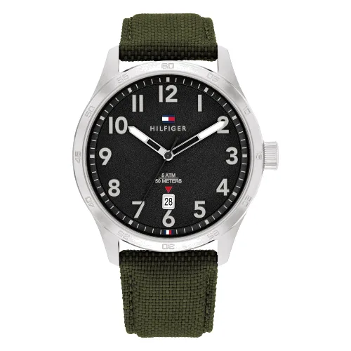 Zegarek TOMMY HILFIGER 1710593. Kwarcowy, Kolor srebrny. Mężczyzna.