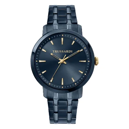 Zegarek TRUSSARDI R2453147007. Kwarcowy, Kolor niebieski. Mężczyzna.