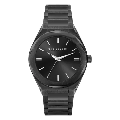 Zegarek TRUSSARDI R2453156005. Kwarcowy, Kolor czarny. Mężczyzna.