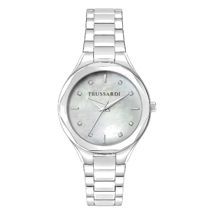 Zegarek TRUSSARDI R2453157502. Kwarcowy, Kolor szary. Kobieta.