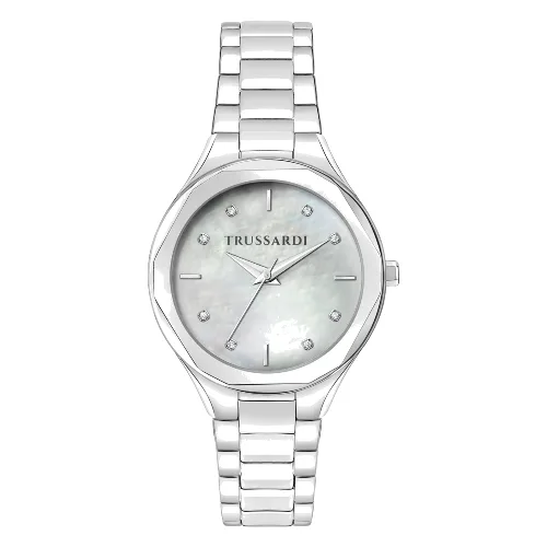 Zegarek TRUSSARDI R2453157502. Kwarcowy, Kolor szary. Kobieta.