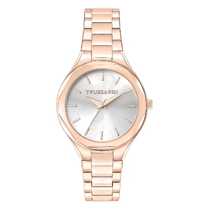 Zegarek TRUSSARDI R2453157503. Kwarcowy, Kolor biały. Kobieta.
