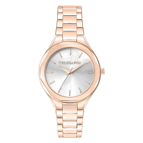 Zegarek TRUSSARDI R2453157503. Kwarcowy, Kolor biały. Kobieta.