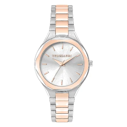 Zegarek TRUSSARDI R2453157504. Kwarcowy, Kolor biały. Kobieta.