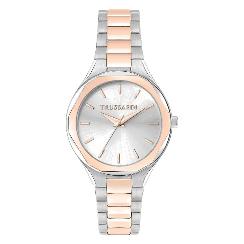 Zegarek TRUSSARDI R2453157504. Kwarcowy, Kolor biały. Kobieta.