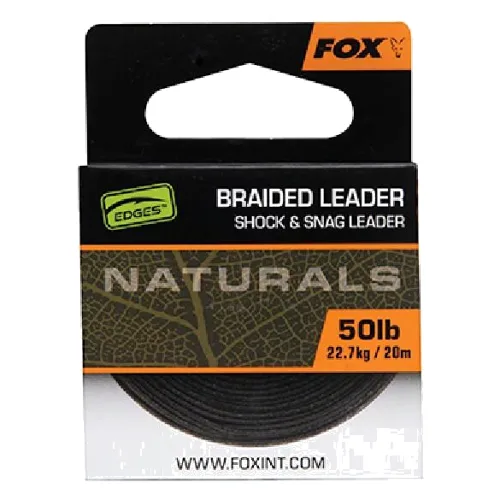 Zestaw 3 plecionych przyponów Fox Naturals Leader