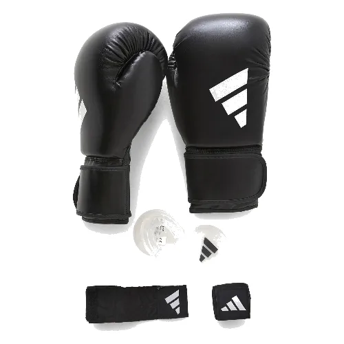 Zestaw bokserski Adidas V2 (rękawice + taśmy + ochraniacz na zęby)