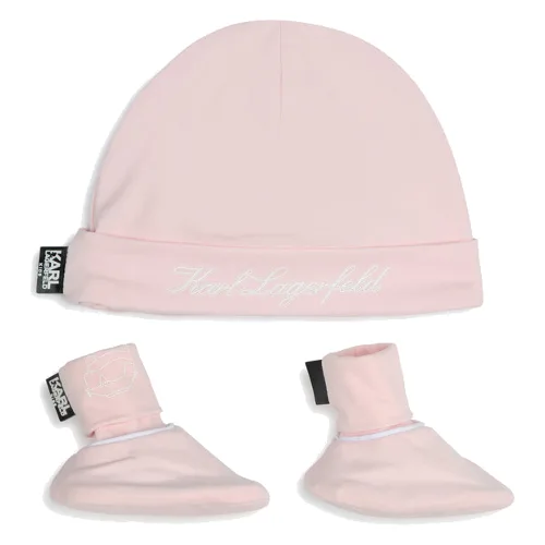 Zestaw Czapka i Skarpety Karl Lagerfeld Kids Z30180 Różowy