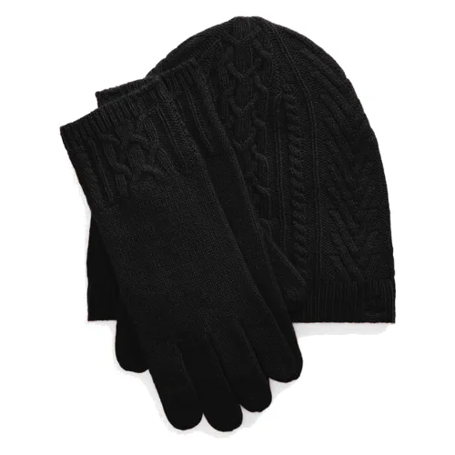 Zestaw czapka, szalik i rękawiczki LAUREN RALPH LAUREN 454960056002 Czarny