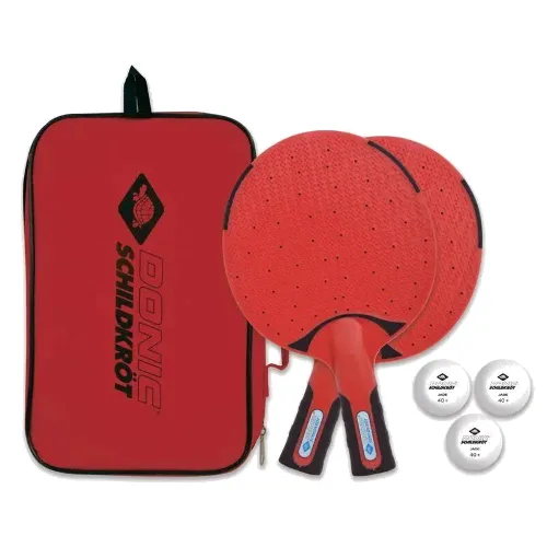 Zestaw do tenisa stołowego Outdoor Donic 2 rakietki 3 piłeczki pokrowiec