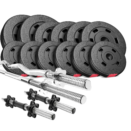 Zestaw obciążeń kompozytowych sztanga Hop-Sport Premium 45kg