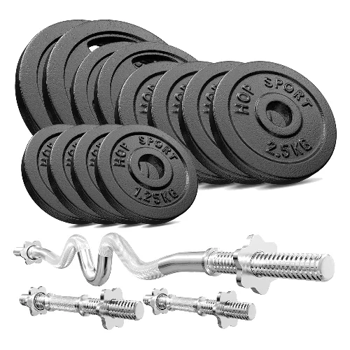 Zestaw obciążeń żeliwnych sztanga Hop-Sport Strong 58kg
