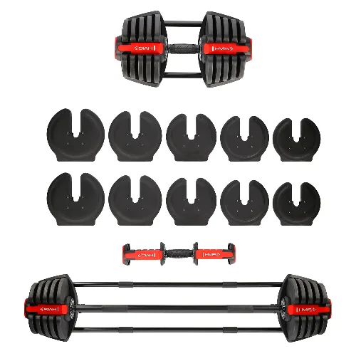 Zestaw regulowanych sztangielek HMS SGR40 Pro Set 2w1