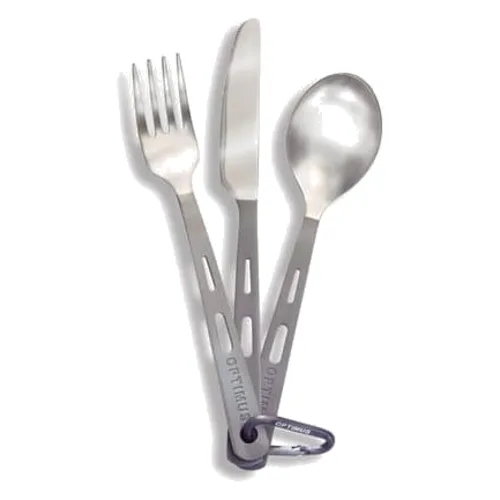 Zestaw sztućców turystyczych niezbędnik Optimus Titanium 3-Piece Cutlery Set