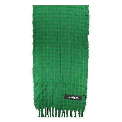 Zielony zimowy szal damski Desigual 200 × 50 cm
